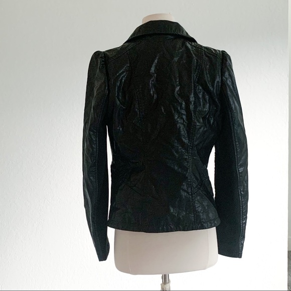 NWT LA COALITION Black Vegan Leather Jacket - Picture 7 of 16